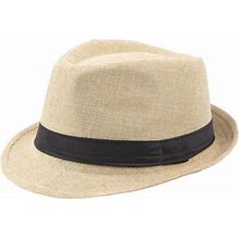 Sun Hat Clearance Jazz Hat Men's Breathable Linen Top Hat Hat Curly