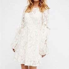 Free People Dresses | Nwot Free People Crochet Dress | Color: Cream/White | Size: S