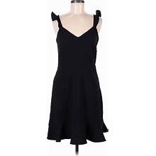 Simply Vera Vera Wang Cocktail Dress - Party V-Neck Sleeveless: Black Print Dresses - Women's Size Medium
