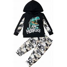 Kiluex Newborn Baby Boy Clothes Outfits Long Sleeve Hoodie Sweatshirt Pants Infant Baby Clothes For Boys