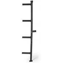 Titan Fitness Weight Plate Wall Mounted Storage Rack, Angled 4-Peg Design, Olympic Sized Weight Plate Organizer, Rated 800 LB, Anchored Wall Mounted S