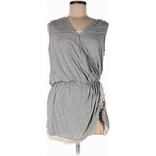 Venus Casual Dress - Mini V Neck Sleeveless: Gray Dresses - Women's Size Large
