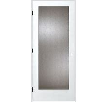 Trimlite 2468138-1501RAITRH1D6916 28" By 80" 1 Rain Glass Lite Right Handed Ovolo Edge Interior French Door With Black Hinges And 6-9/16" Door Jamb