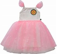 PETITE HAILEY Girls' Smile Frill Tutu Dress - Baby, Little Kid Pink