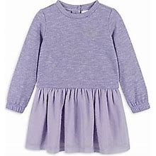 Andy & Evan Little Girl's Twofer Dress - Purple Heather - Size 3T