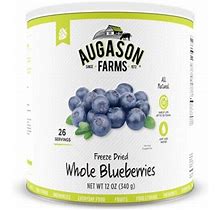 Augason Farms Freeze Dried Whole Blueberries 12 Oz No. Can Size 10