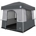 E-Z UP Camping Cube Sport, Converts 10' Angled Leg Canopy Into Camping Tent, Grey (Canopy/SHELTER NOT Included)