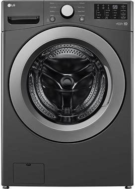 LG - 5.0 Cu. Ft. Front Load Washer With 6Motion Technology - Middle Black