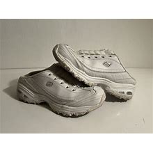 Skechers D'lites Bright Sky White Slip On Sneakers Shoes Womens Size