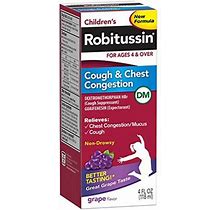 Childrens Robitussin For Cough And Congestion Dm, Grape, 4 Oz