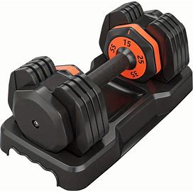 Adjustable Dumbbell 55LB Single Dumbbell 5 in 1 Free Weight Dumbbell With Anti-Slip Metal Handle, Perfect For Full Body Workout Fitness,By Temu
