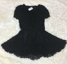 Intermix Size M Sheer Mini Dress Metallic Crochet Fit And Flare $445