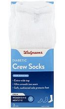 Walgreens Diabetic Crew Socks For Men - 3.0 Pr