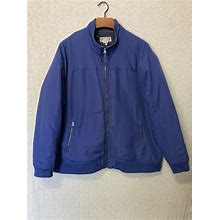 Duluth Trading Co Mens Jacket Coat Nylon Blue Lined Pockets Size XXL Tall