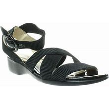 Lifestride Womens Temple Black Ankle Strap Non-Heeled Black 5.5 New