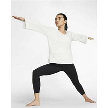 Nike Women's Cropped Hoodie Yoga Luxe White Cj3673-121 Size Small