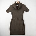 Loft Dresses | Ann Taylor Loft Sweater Dress Petites Small Brown Merino Wool Blend Cowl Neck | Color: Brown | Size: Sp