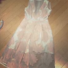 Tibi Dresses | Tibi Beautiful Tule Midi Pink Appliqu 4 Lined | Color: Pink/White | Size: 4