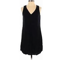 Old Navy Casual Dress - Shift V Neck Sleeveless: Black Solid Dresses - Women's Size Small