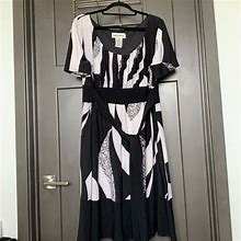 Danny & Nicole Dresses | Black And White Dress | Color: Black/White | Size: 18W