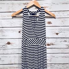 Ann Taylor Dresses | Striped Halter Dress By Ann Taylor | Color: Black/White | Size: M