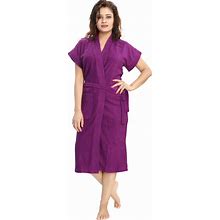 LUXURIOUS TURKISH BATHROBES Cotton Blue Terry Kimono Robe For Women, Lounging, Anniversary Gift For Wife, Hospital Terry Robes