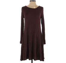 Casual Dress - Sweater Dress: Brown Solid Dresses - Women's Size Small