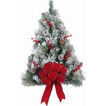 Haute Décor 28" Pre-Lit Frosted Hanging Artificial Christmas Tree