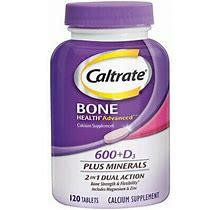 Caltrate Bone Health 600 Plus D3 Calcium Tablets, 600 Mg, 120 Ct
