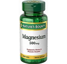 Nature's Bounty Magnesium 500 Mg Tablets 100 Ea (Pack Of 5)