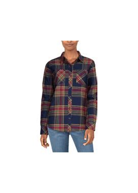 Natural Reflections Flannel Long-Sleeve Shirt For Ladies - Fuchsia Plaid - S