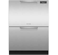 Fisher Paykel Dd24dax9 N 24" Built-In Double Dishdrawer With 14 Place Settings Wash Programs 2 Cutlery Baskets And Half Load In Stainless Size 6