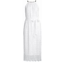 Lilly Pulitzer Women's Bingham Lace Crochet Midi Dress - Resort White - Size Large