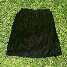 Impressions Skirts | Impressions Lifestyle Women's Size Large Black Velvet Short Straight Skirt | Color: Black | Size: L