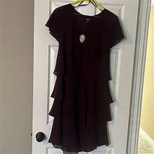 Slny Dresses | Purple Ruffle Tiered Dress | Color: Purple | Size: 14