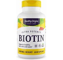 Healthy Origins Biotin 10,000 Mcg (150 Veggie Capsules)