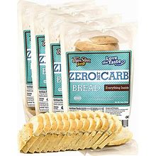 Thinslim Foods Zero Net Carb Keto Bread | Low Carb Bread | Keto Friendly Food - Everything Inside, 14Oz. (Pack Of 4)