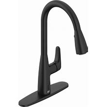 American Standard 7077.380 Colony PRO 1.5 GPM Single Hole Pull Down Kitchen Faucet With Touchless Controls - Includes Escutcheon Matte Black Faucet