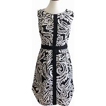 Tabitha Dresses | Anthropologie, Tabitha, Eyelet Floral Print, Size-0 Dress | Color: Black/White | Size: 0