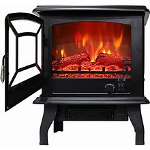FRITHJILL Electric Fireplace Heater,1400W Indoor Freestanding Portable Fireplace Stove, Overheating Safety Protection