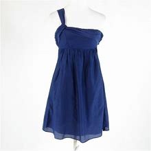 Ann Taylor Loft Dresses | Blue Ann Taylor Loft One Shoulder Dress 0 | Color: Blue | Size: 0