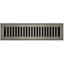Contemporary Style Brushed Nickel Floor Registers - Multiple Sizes