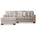 Cottage Chic 2 Piece Left Arm Facing Sectional Sofa In Beige | Memory Foam | Traditional Sectional Couches & Sofas By Bob's Discount Furniture