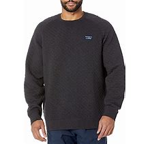 L.L.Bean Quilted Crew Neck - Tall Men's Clothing Dark Charcoal Heather : XLT