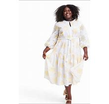 Target Dresses | New Alexis For Target Yellow Floral Dress 2X | Color: White/Yellow | Size: 2X