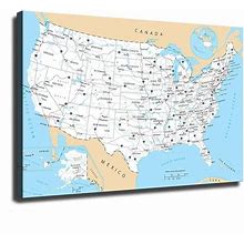 Map Of United States USA Roads Highways Interstate System Travel Decorative Classroom Cool Wall Decor Art Print Poster (Unframed,24×36Inch)