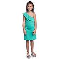 24Seven Comfort Apparel Big Girls Sleeveless One Shoulder Sleeve Maxi Dress | Green | Regular X-Large | Dresses Maxi Dresses
