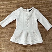 Janie And Jack Dresses | Janie & Jack White Sweater Dress 3-6 Month | Color: Cream/White | Size: 3-6Mb