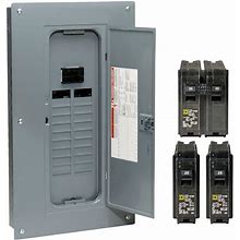 Homeline 100 Amp 20-Space 40-Circuit Indoor Main Breaker Plug-On Neutral Load Center With Cover(HOM2040M100PCVP)