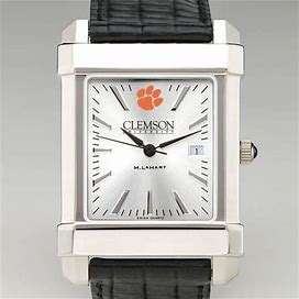 Clemson Men's Collegiate Watch With Leather Strap